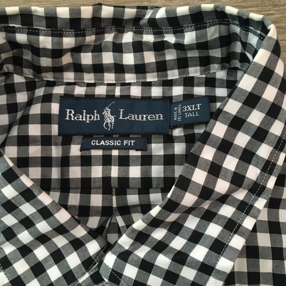 Ralph Lauren Men's Black and White Gingham Shirt - Picture 2 of 2